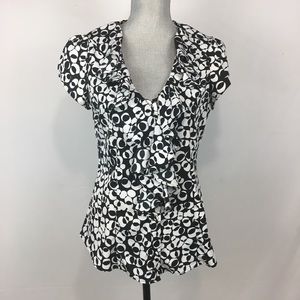 Banana Republic Blouse Button Up Short Sleeve